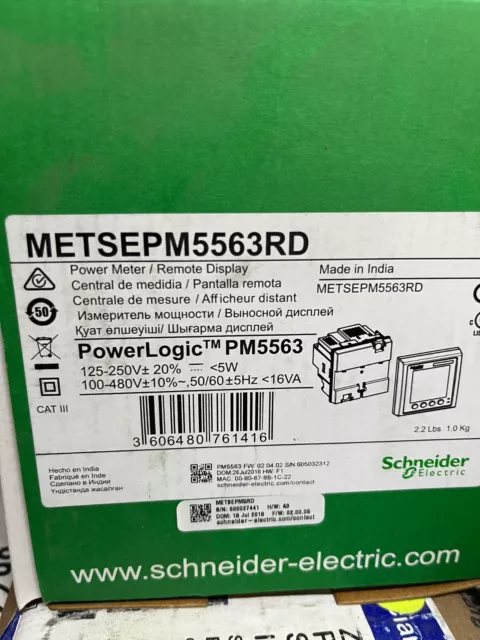 SCHNEIDER ELECTRIC POWERLOGIC PM5500 Power Meter METSEPM5563RD $1,500. ...